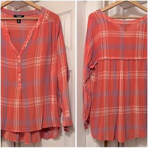 NINE WEST coral blouse